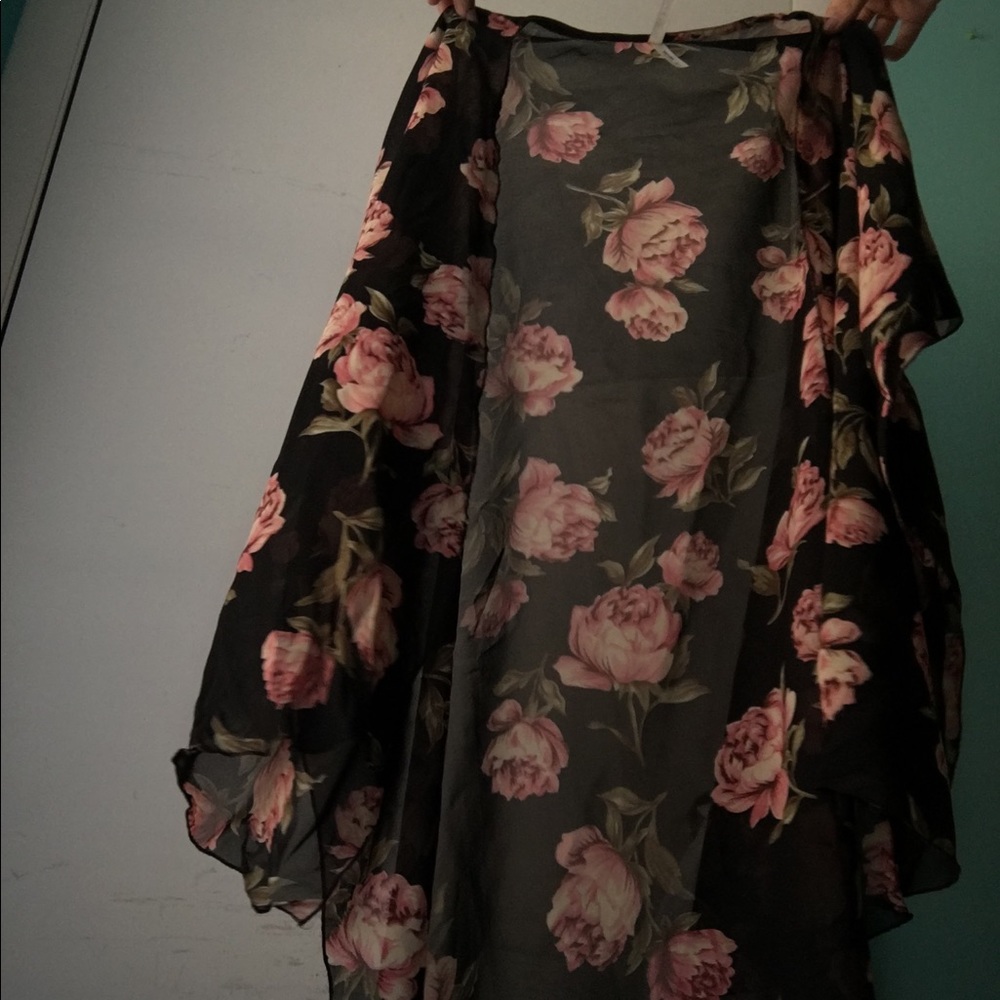 Flower print kimono